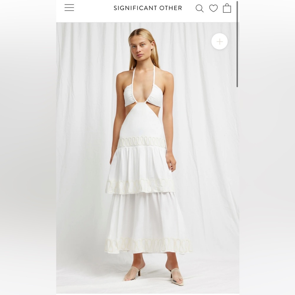 Significant Other white cut out maxi Keava bridal dress 6